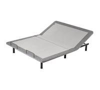Beliani Sommier Électrique Réglable en Fer et Polyester 160 x 200 cm avec Télécommande Gris Brunoy