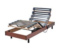 Sommier relaxation électrique FLEXPUR 80x200 / Merisier