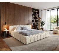 Sommier-rembourré Cutio 180x200 cm Tissu peluche beige