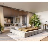 Sommier rembourré Espazio 180x200 cm Tissu tissé Soft Beige