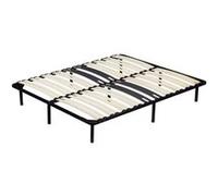 Sommier Renforcé 160x200 cm - Cadre à Lattes Métal 29 cm - Compatible avec Tous Matelas - Épaisseur 1,4 mm - 18 Lattes 9 mm - CADRE À LATTES MICHEL Noir G