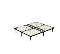 Sommier Renforcé 200x200 cm - Cadre à Lattes 29 cm en Métal 1,4 mm avec 18 Lattes en 9 mm - Compatible avec Tous Matelas - CADRE A LATTE MICHEL