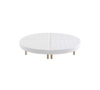 Sommier rond tapissier blanc diamètre 215 cm QUART