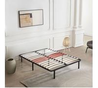 Sommier - Sampur - 140x190cm - Lattes Renforcées - Pieds Inclus - Confort Optimal