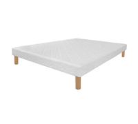 Sommier tapissier 14 lattes recouvertes eco 90x200 Blanc G