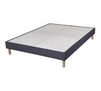 Sommier tapissier 140x190 cm avec renfort lombaire gris foncé - DREAMO Volcan G