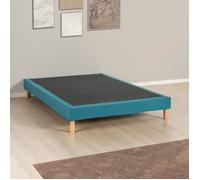 Sommier tapissier - 140x190 cm - Bleu turquoise - Kit - DEKO DREAM Eazyx