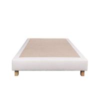 Sommier tapissier 160x200, beige, Gamme Prestige Hôtel, bois massif + pieds offerts