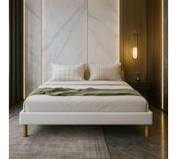 Sommier tapissier 160x200 cm - 20 cm - soutien ferme - confort optimal - usage quotidien - montage rapide - MINA BLANC