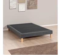 Sommier tapissier - 160x200 cm - Gris anthracite - Kit - DEKO DREAM Eazyx
