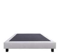 Sommier tapissier 160x200, gris, Gamme Prestige Hôtel, bois massif + pieds offerts