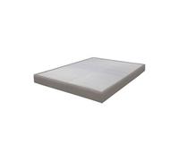 Sommier tapissier 160x200 Omega simili taupe 2x18 lattes