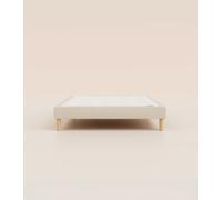 Sommier tapissier 200x200 cm - Bibloc - Beige - Bois responsable - Qualité hôtelière - Fait en France et en Belgique - Tediber