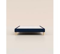 Sommier tapissier 200x200 cm - Bibloc - Bleu - Bois responsable - Qualité hôtelière - Fait en France et en Belgique - Tediber
