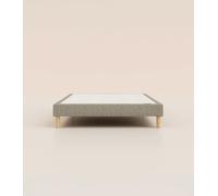 Sommier tapissier 200x200 cm - Bibloc - Gris - Bois responsable - Qualité hôtelière - Fait en France et en Belgique - Tediber