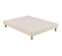 Sommier tapissier 26 lattes 140 x 190 - HEVEA SELECTION - Tapissier - écru - Livré monté