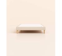 Sommier tapissier 80x190 cm Plus - Beige - Bois responsable - Qualité hôtelière - Fait en France et en Belgique - Tediber