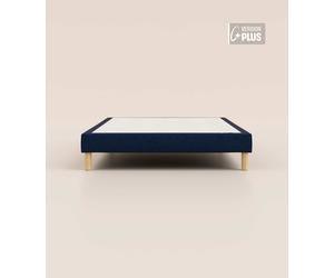 Sommier tapissier 80x200 cm Plus - Bleu - Bois responsable - Qualité hôtelière - Fait en France et en Belgique - Tediber