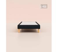 Sommier tapissier 80x200 cm Plus - Noir - Bois responsable - Qualité hôtelière - Fait en France et en Belgique - Tediber