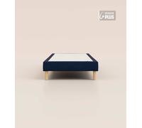 Sommier tapissier 80x210 cm - Bleu - Bois responsable - Qualité hôtelière - Fait en France et en Belgique - Tediber