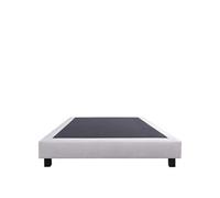 Sommier tapissier 90x190, gris, Gamme Prestige Hôtel, bois massif + pieds offerts