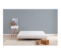 Sommier tapissier à lattes 140 x 190 cm - Bois massif blanc + Pieds - DEKO DREAM Rakenne