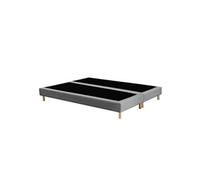 Sommier tapissier a lattes fixes couchage ferme soutien optimal 160 x 200 Gris chine