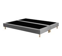 Sommier tapissier à lattes fixes, excellent maintien et durable Dimensions - 160 x 200 cm, Sommier - Gris chiné