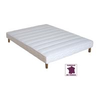 Sommier tapissier à lattes multiplis 80 x 200 - PROMO MATELAS - Mistral - 20 lattes - Blanc