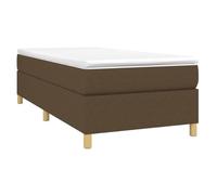 Sommier tapissier - AKOZON - 100x200 cm - Marron foncé - Lattes en contreplaqué - Pieds robustes