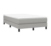 Sommier tapissier - AKOZON - 120x200 cm - Gris clair - Lattes de contreplaqué - Pieds robustes