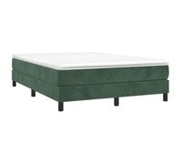 Sommier tapissier - AKOZON - 140x190 cm - Velours vert foncé - Lattes contreplaqué - 2 places