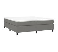 Sommier tapissier - AKOZON - 180x200 cm - Gris foncé - Lattes de contreplaqué - Pieds robustes