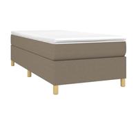 Sommier tapissier - AKOZON - Taupe - 90x200 cm - Lattes en contreplaqué - Pieds robustes