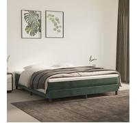 Sommier tapissier - ALOMEJOR - LeDivil - Velours vert foncé - 160x200 cm - 2 places