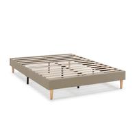 Sommier tapissier Aura 150x190 cm Beige, Hauteur 30 cm