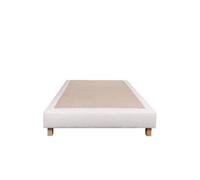 Sommier tapissier beige, Gamme Prestige Hôtel, bois massif + pieds offerts - Beige