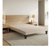 Sommier tapissier beige ivoire 13 cm Lune - SOMEO 160x190 - Ivoire - Garantie 5 ans - Someo
