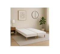 SOMMIER TAPISSIER BLANC 70x200x2 (140x200) | FABRICATION FRANÇAISE ARTISANALE | PIEDS OFFERTS | HAUTEUR avec PIEDS 27 cm - som70x20