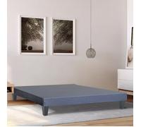 Olympe Literie Sommier tapissier 90x200cm en Bois certifié PEFC Hauteur 30 cm avec Rangement sous Le lit | Tissu Gris Oeko-Tex | Montage Facile