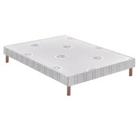 Sommier Tapissier Bultex Confort Ferme + Pieds 140x200 Blanc