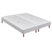 Sommier Tapissier Bultex Confort Ferme + Pieds 2x80x200 Blanc
