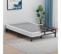 Sommier tapissier de 12,7 cm pour lit simple, sommier tapissier à profil bas, support de base en métal robuste de 1587,6 kg avec housse en tissu facile à nettoyer, antidérapant/assemblage facile/pas