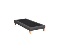 Sommier tapissier déco simili gris foncé Astre 70x190 cm