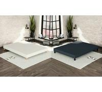 Sommier tapissier en bois renforcé et bois massif d’épicéa : 80x200 / Blanc / 22 cm