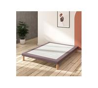 Sommier tapissier extra-plat 140x190 cm en bois massif Tech -