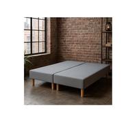 SOMMIER TAPISSIER GRIS 80x200x2 cm (160x200) | FABRICATION FRANÇAISE ARTISANALE | PIEDS OFFERTS | HAUTEUR avec PIEDS 27 cm - som80x