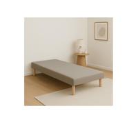 SOMMIER TAPISSIER GRIS 90x200 cm FABRICATION FRANÇAISE ARTISANALE PIEDS OFFERTS HAUTEUR avec PIEDS 27 cm - som90x200gris