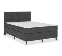 vidaXL Sommier tapissier Gris foncé Tissu 180x200 cm