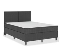 vidaXL Sommier tapissier Gris Tissu 140 x 200 cm